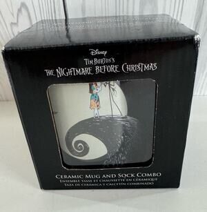 New Disney Tim Burton's The Nightmare Before Christmas Mug & 2 Pair Socks